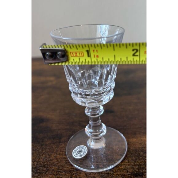 VAL ST LAMBERT Esneux Clear crystal Shot/ Port Wine Glasses Set of 6 / New - Picture 8 of 9